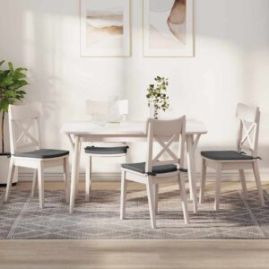 Cuscini per Seduta 4 pcs Grigio scuro 40 x 40 x 3 cm Tessuto