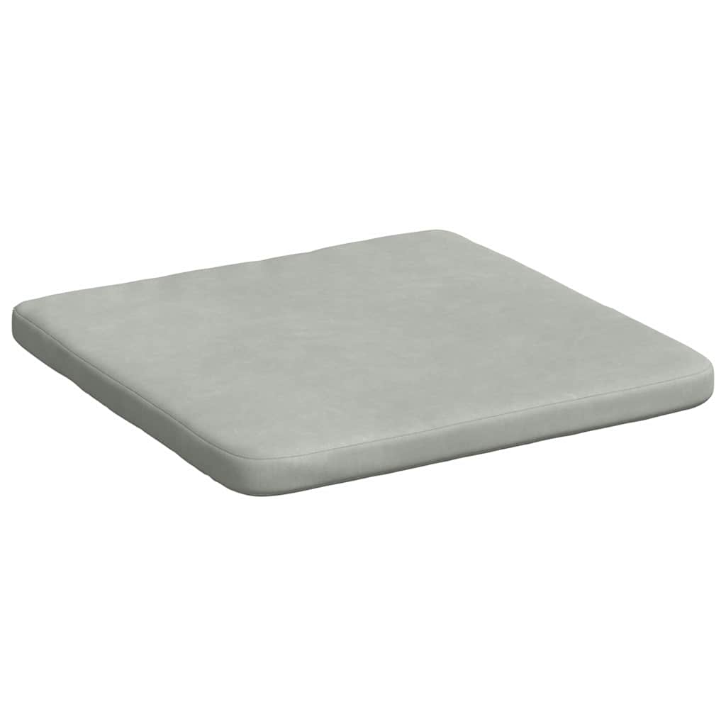 Cuscini per Seduta 4 pcs Grigio chiaro 40 x 40 x 3 cm Velluto - immagine 5