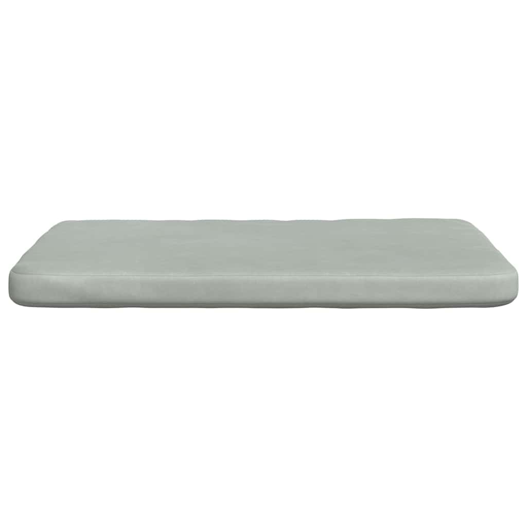 Cuscini per Seduta 4 pcs Grigio chiaro 40 x 40 x 3 cm Velluto - immagine 6