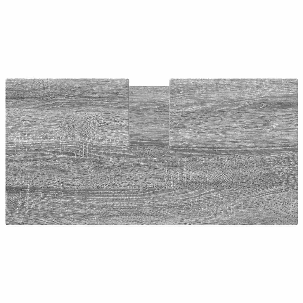 Set di mobili per il bagno con cassetto 3 pcs Grigio Sonoma - immagine 8