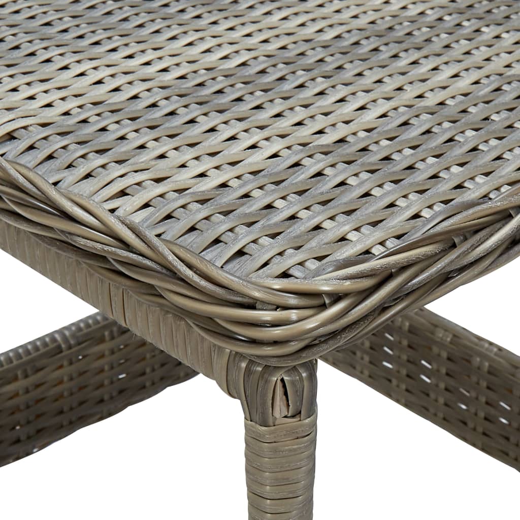 Set Divani da Giardino 3 pz con Cuscini in Polyrattan Marrone - immagine 5