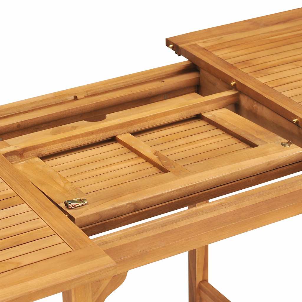 Set da Pranzo da Giardino 5 pz in Legno Massello di Teak - immagine 7