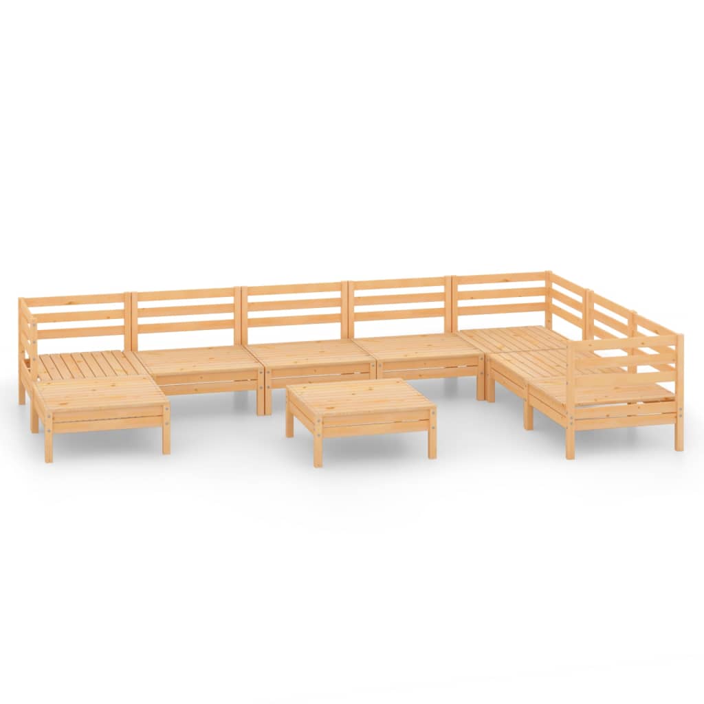 Set Salotto da Giardino 9 pz in Legno Massello di Pino - immagine 2