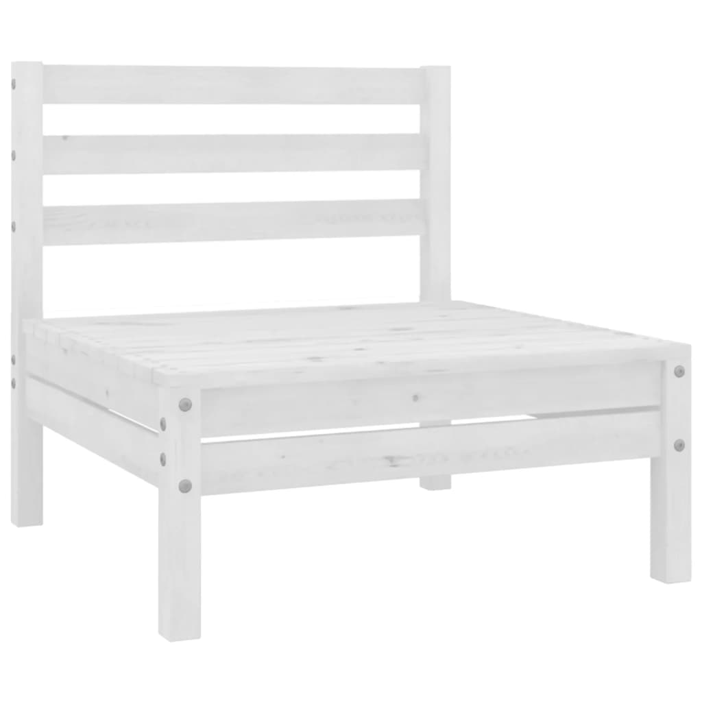 Set Salotto da Giardino 7 pz in Legno Massello di Pino Bianco - immagine 3