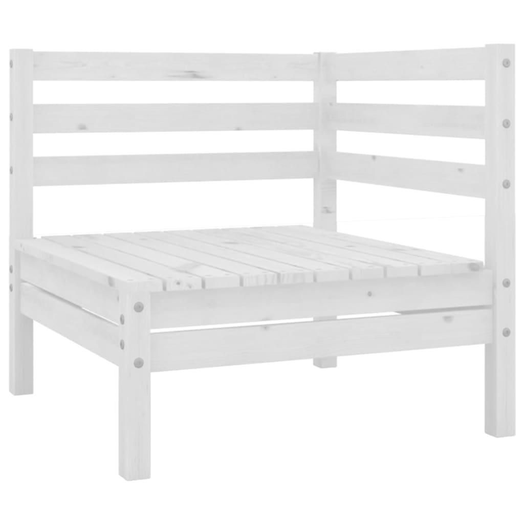 Set Salotto da Giardino 7 pz in Legno Massello di Pino Bianco - immagine 4