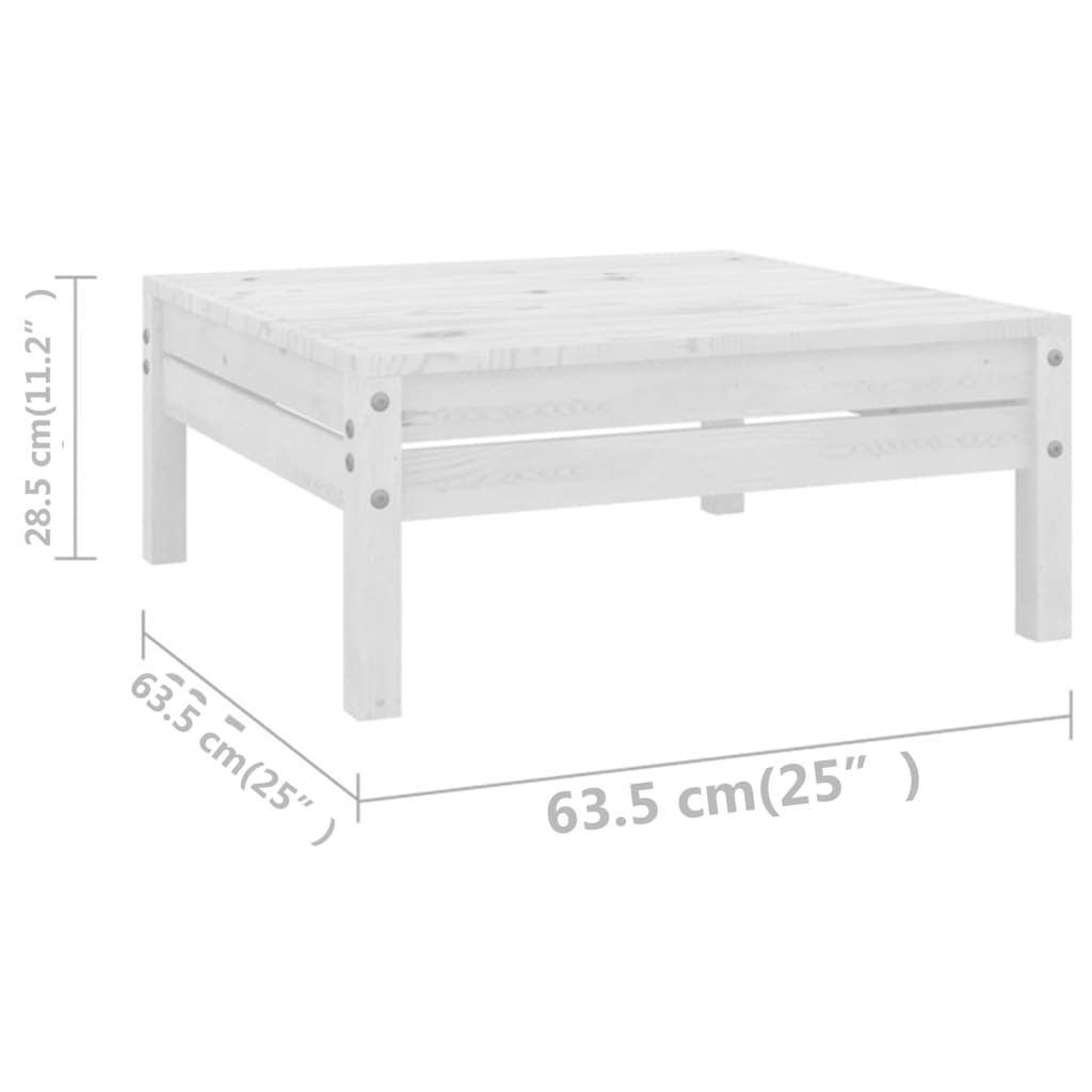 Set Salotto da Giardino 7 pz in Legno Massello di Pino Bianco - immagine 7