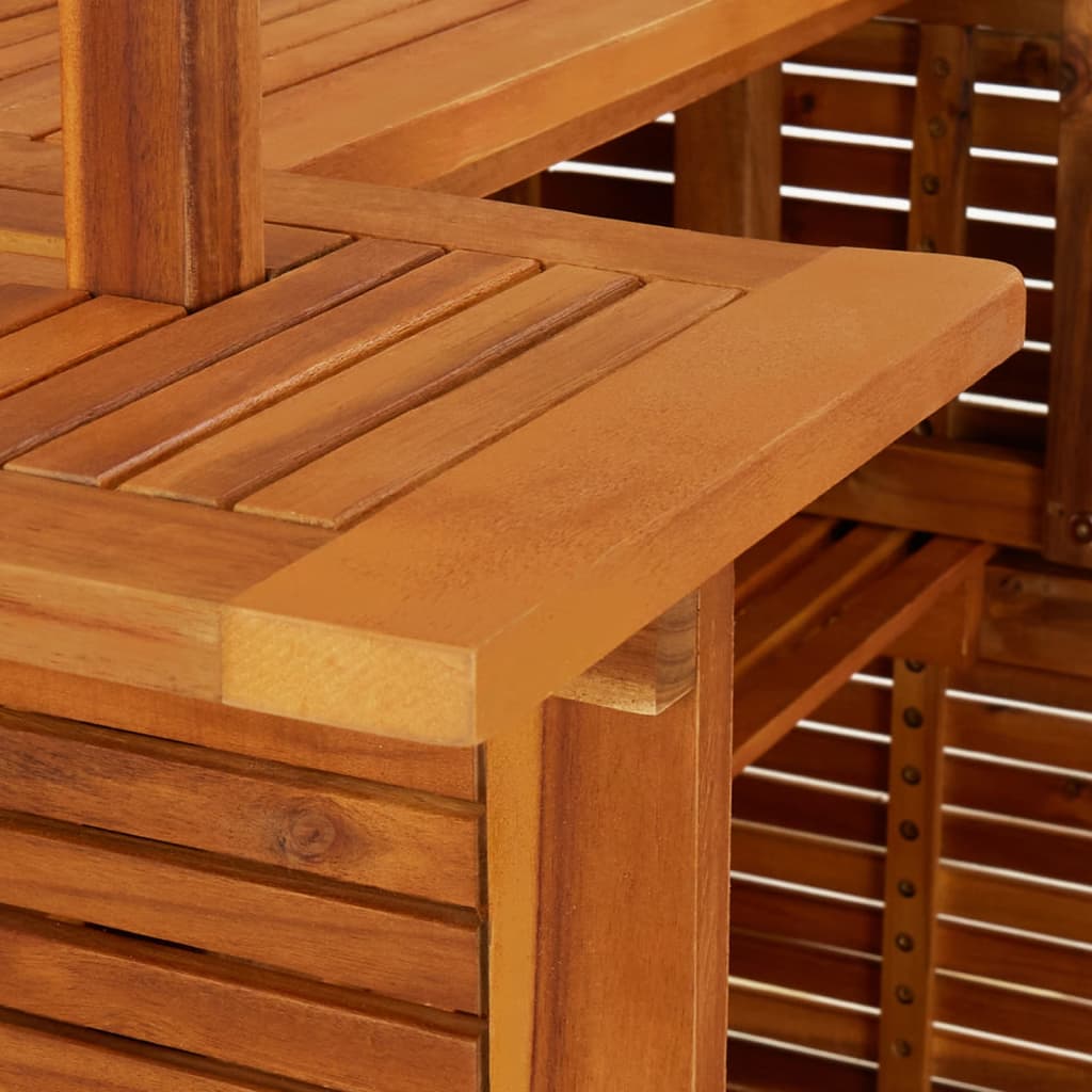 Set da Bar per Giardino 3 pz in Legno Massello di Acacia - immagine 4