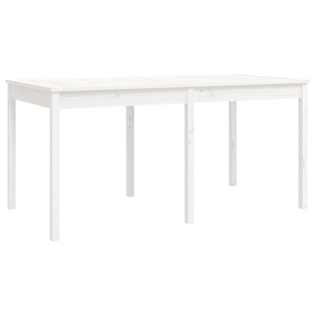 Set da Pranzo per Giardino 7pz Bianco in Legno Massello di Pino - immagine 6