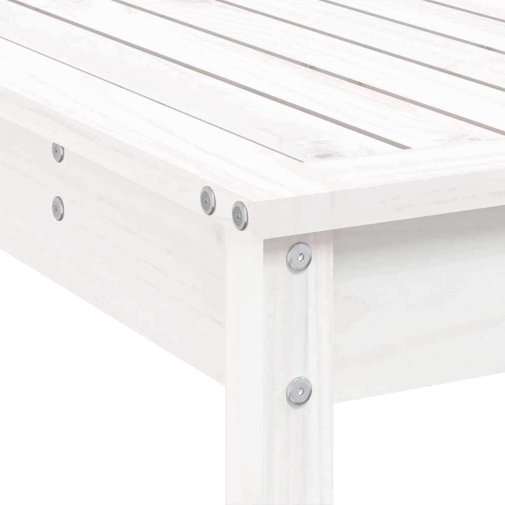 Set Bar da Giardino 5 pz Bianco in Legno Massello di Pino - immagine 6