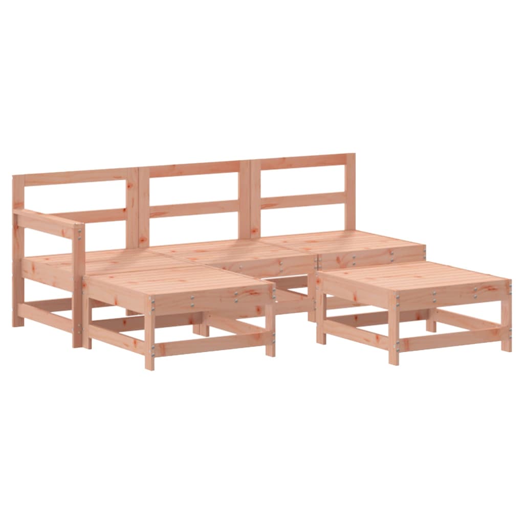 Set Divani Giardino 5 pz con Cuscini Legno Massello di Douglas - immagine 3