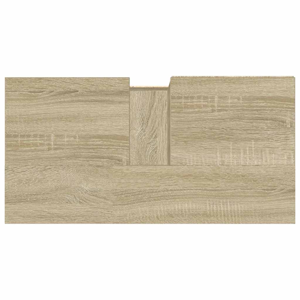 Armadietto da Bagno Rovere Sonoma 65x33x60 cm Legno Multistrato - immagine 5