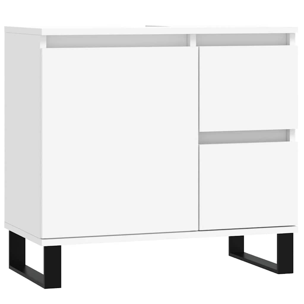 Armadietto da Bagno Bianco 65x33x60 cm in Legno Multistrato - immagine 2