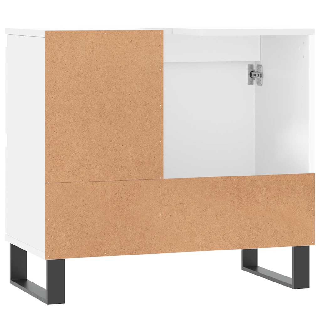 Armadietto da Bagno Bianco 65x33x60 cm in Legno Multistrato - immagine 6