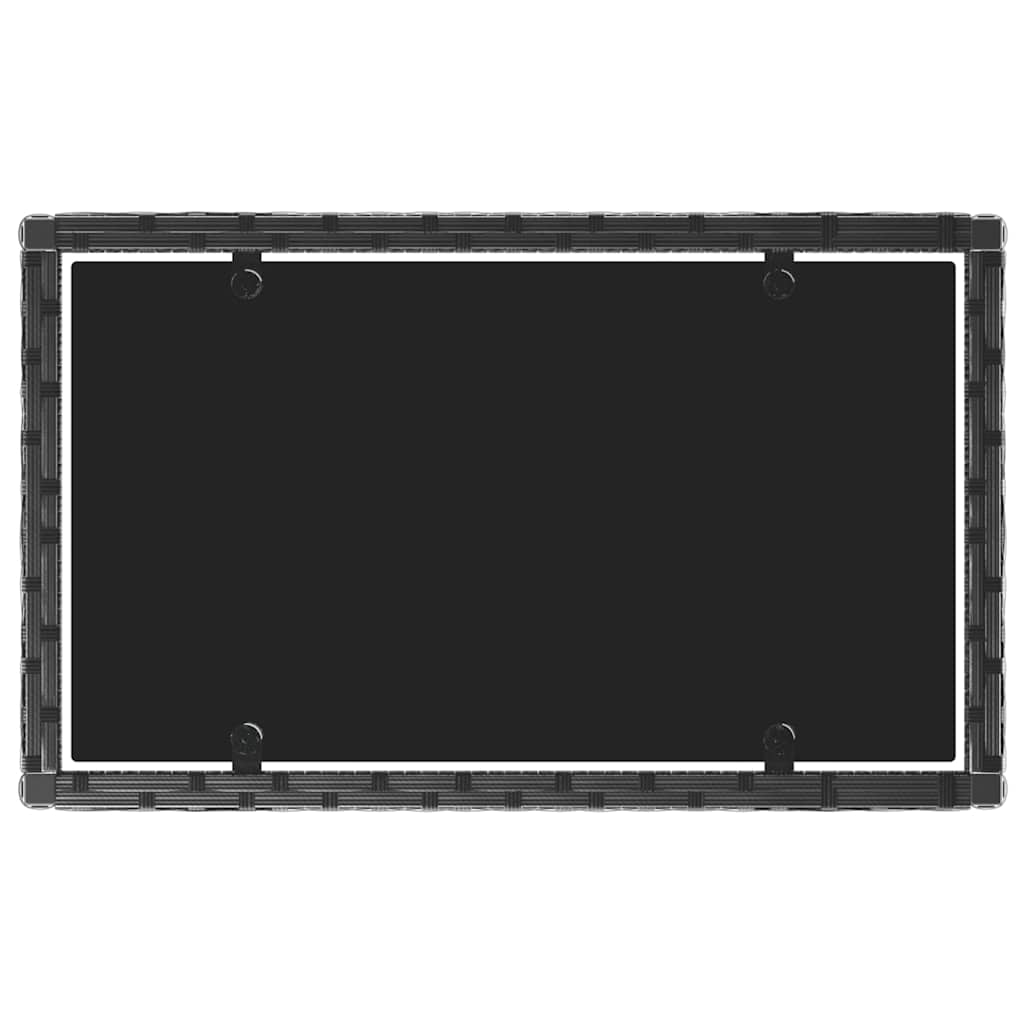 Set Divani da Giardino 4 pz con Cuscini Nero in Polyrattan - immagine 4