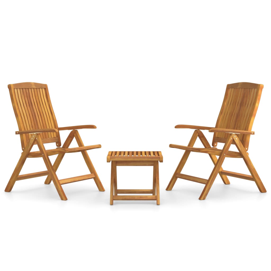Set Salotto da Giardino 3 pz in Legno Massello di Teak - immagine 2