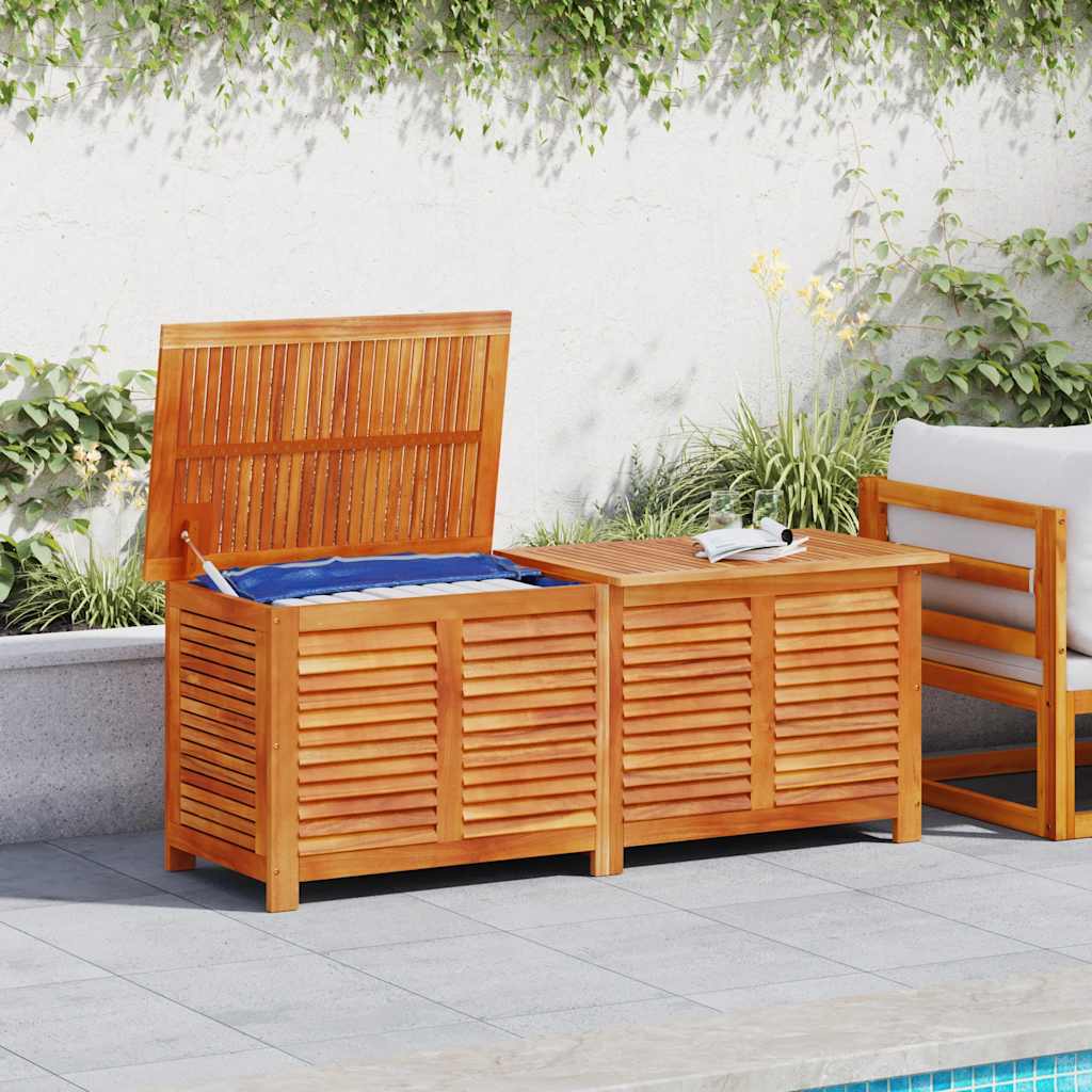 Contenitore Giardino con Feritoia 150x50x56cm Massello Acacia - immagine 3