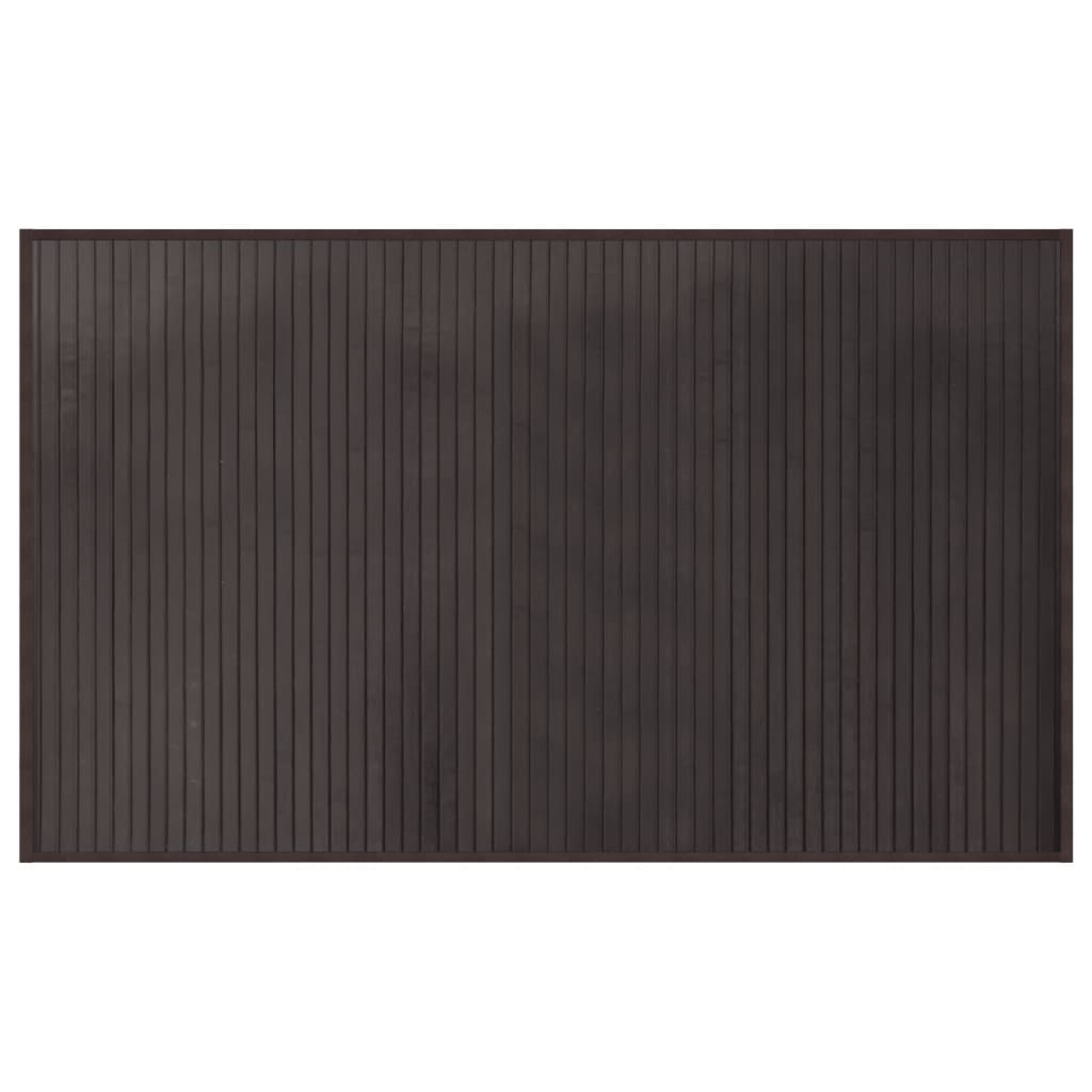 Tappeto Rettangolare Marrone Scuro 60x100 cm in Bambù - immagine 2