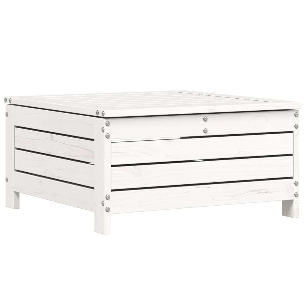 Set Salotto da Giardino 4 pz Bianco in Legno Massello di Pino - immagine 5