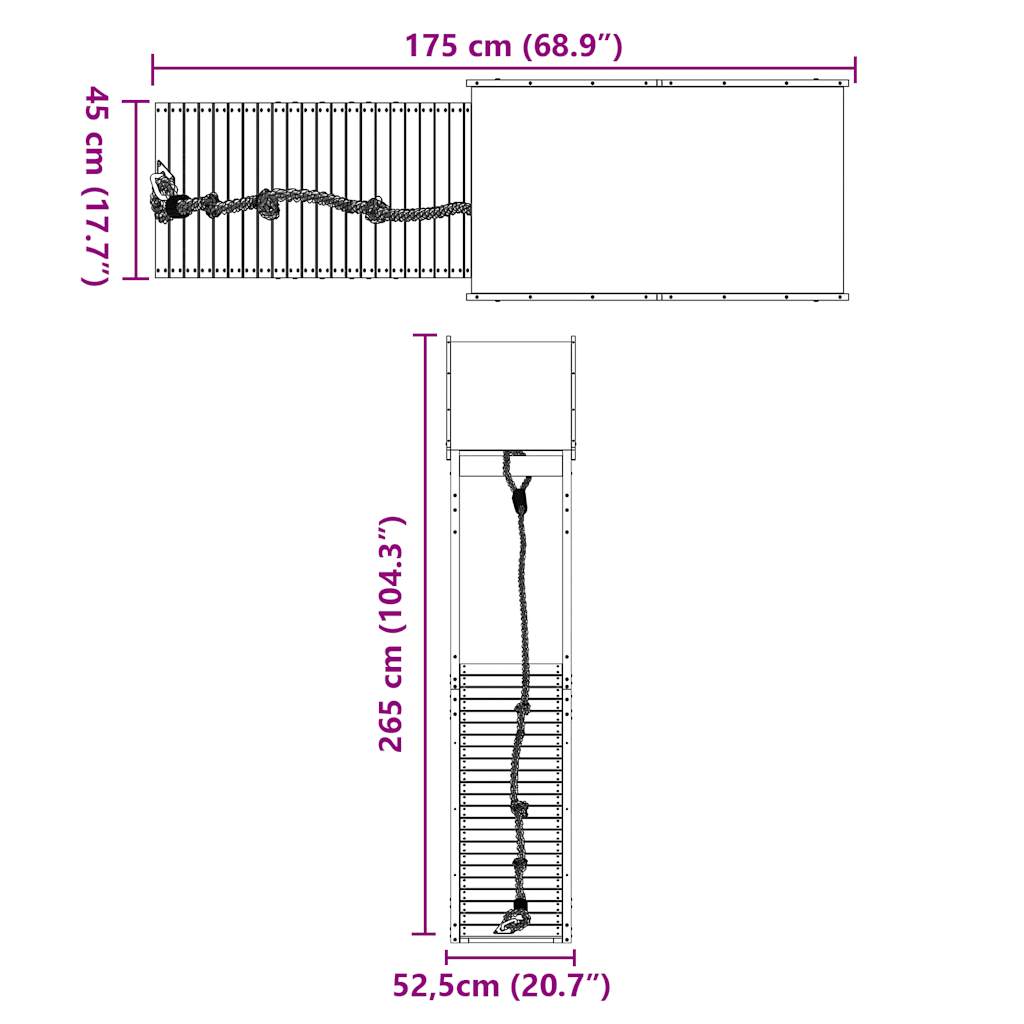 Set da Gioco da Esterno in Legno Massello di Douglas - immagine 8