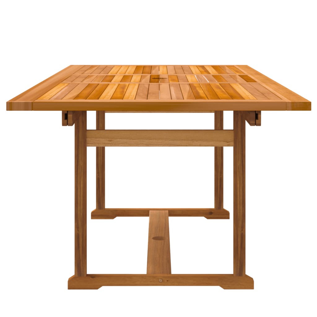 Set Pranzo da Giardino 5pz Legno Massello di Acacia e Textilene - immagine 4