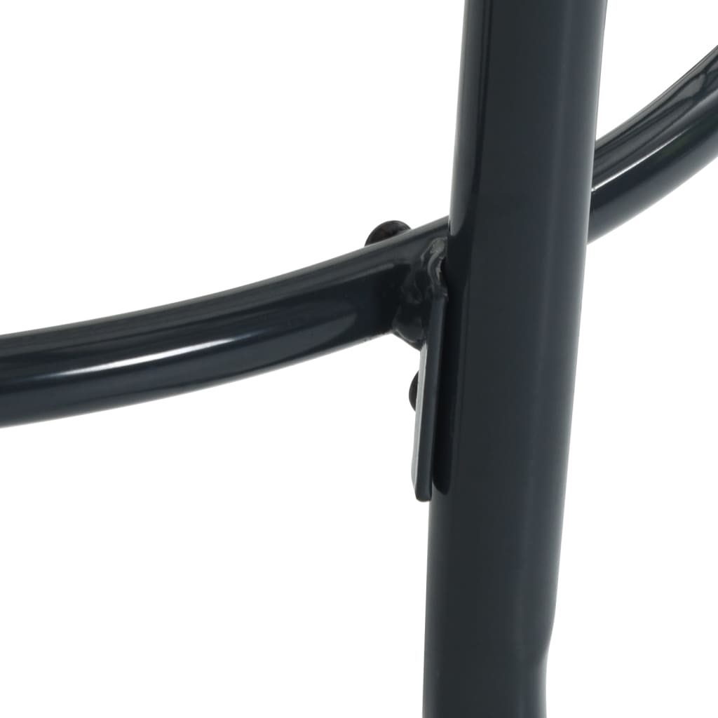 Tavolo Patio Rotondo Antracite Ø80x72,5 cm Acciaio Verniciato - immagine 5