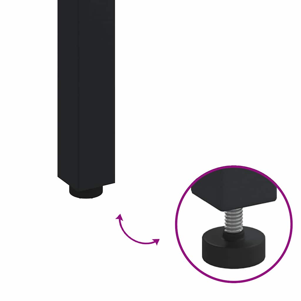 Tavoli da esterno Naturale e nero 200 x 90 x 75 cm - immagine 9