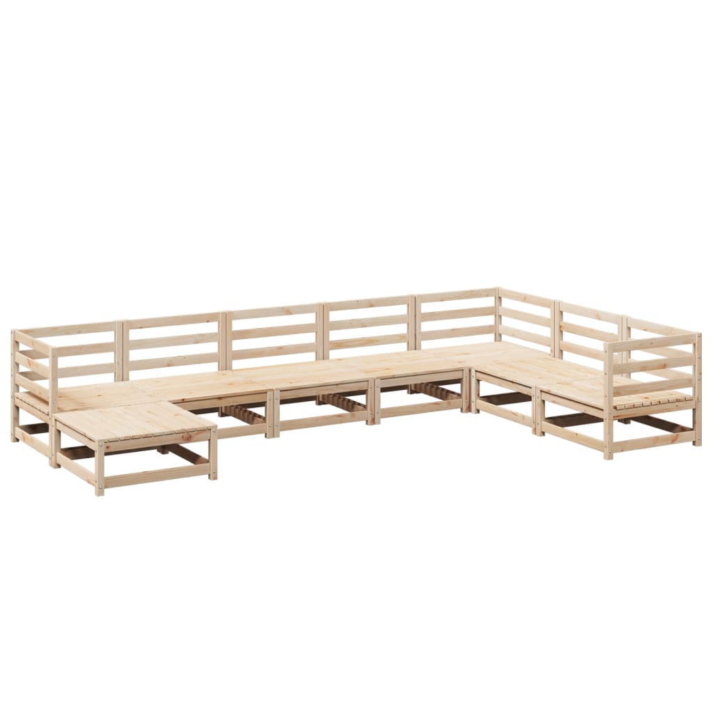 Set Divani da Giardino 8 pz in Legno Massello di Pino - immagine 2
