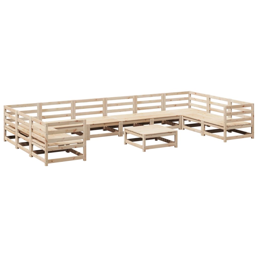 Set Divani da Giardino 11 pz in Legno Massello di Pino - immagine 2