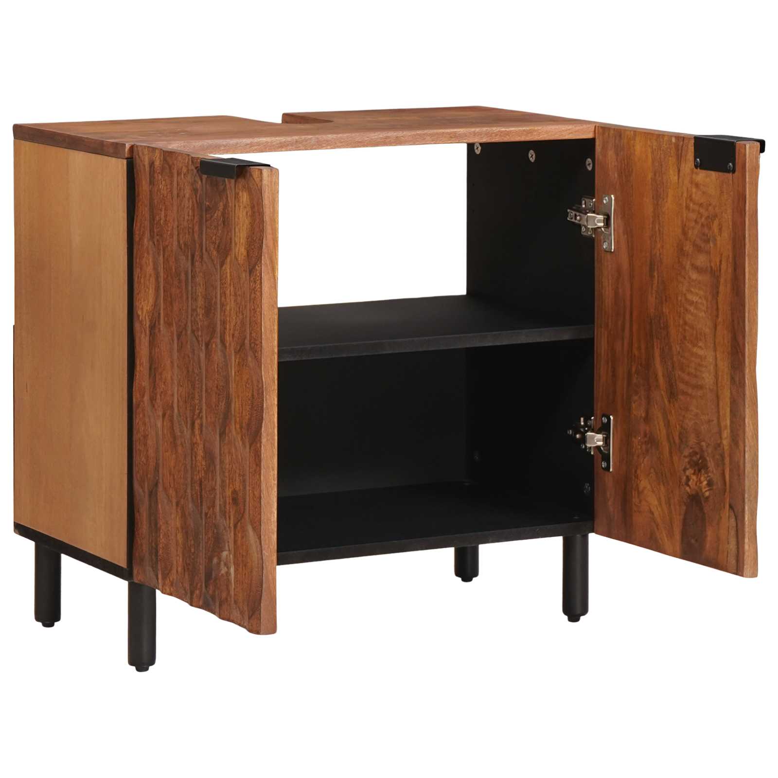 Armadio per Lavabo da Bagno Tinta unita Marrone - immagine 2