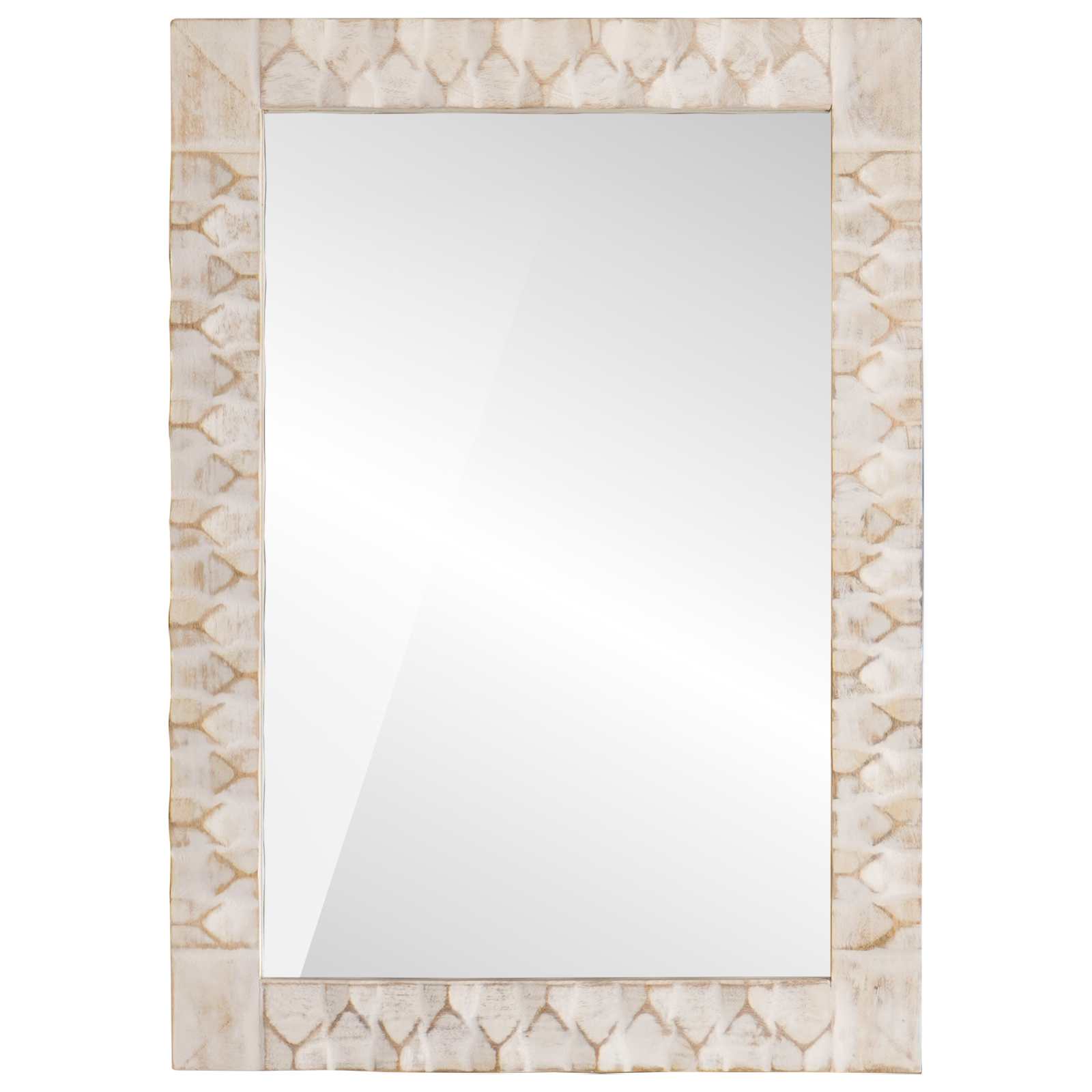 Specchio da bagno Finitura Bianco Lavato 50 x 70 x 3 cm - immagine 2