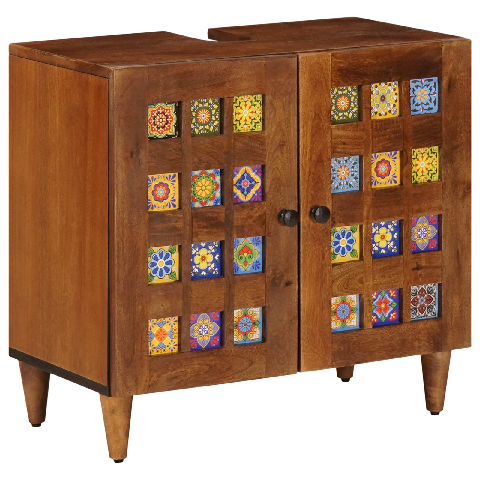 Armadio per Lavabo da Bagno con porta Noce 62 x 33 x 58 cm