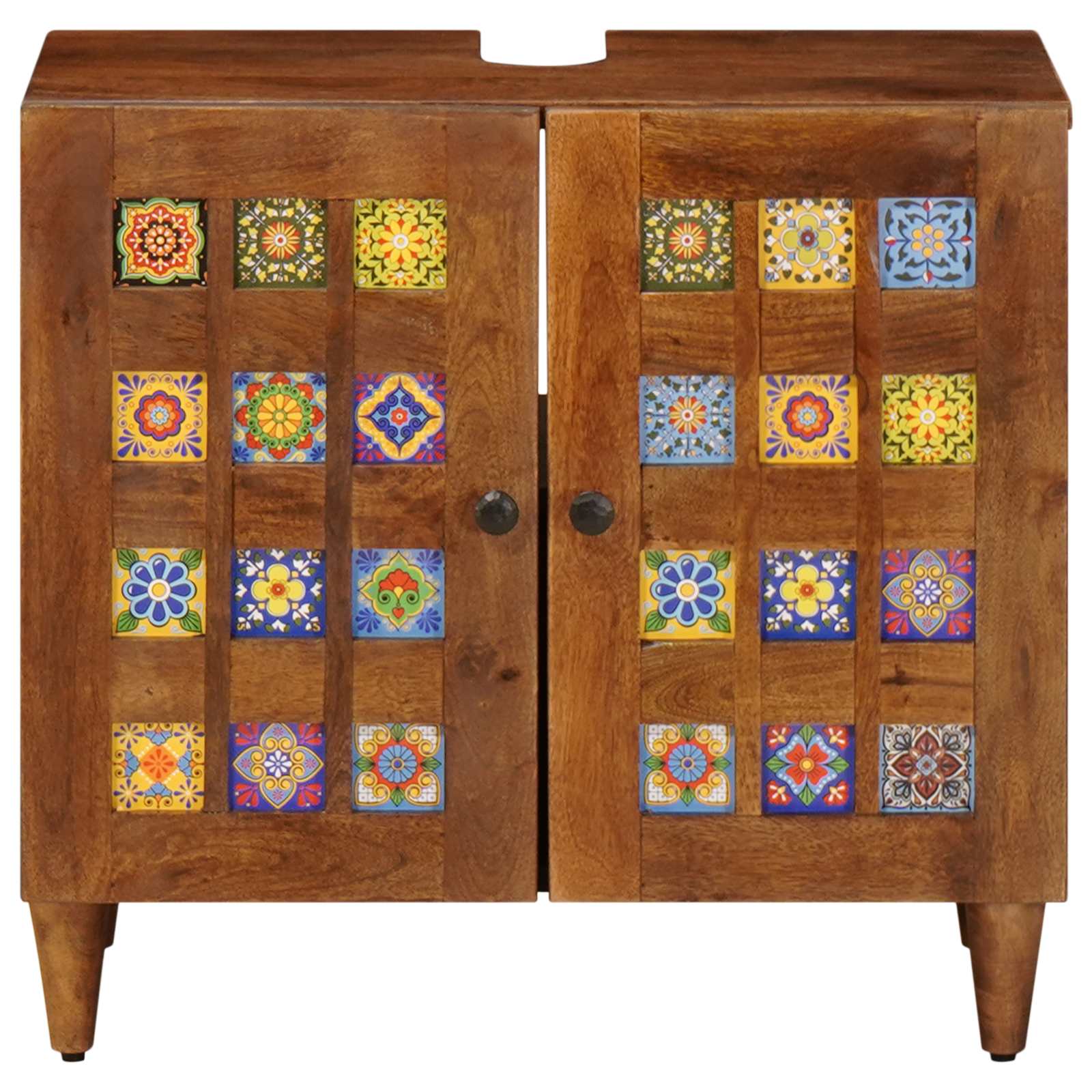 Armadio per Lavabo da Bagno con porta Noce 62 x 33 x 58 cm - immagine 3