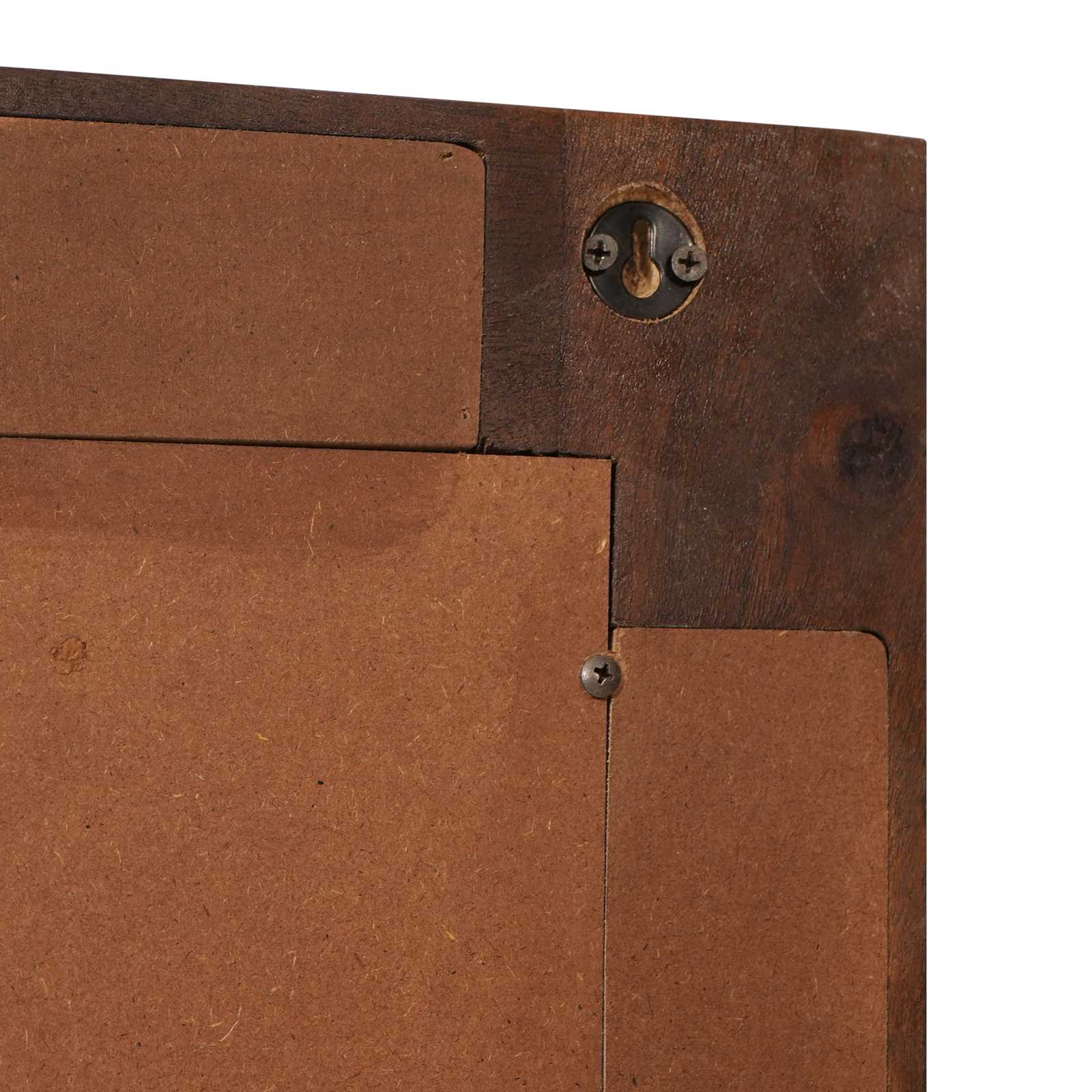 Specchio da bagno Noce 50 x 70 x 3 cm Legno di mango massello - immagine 8