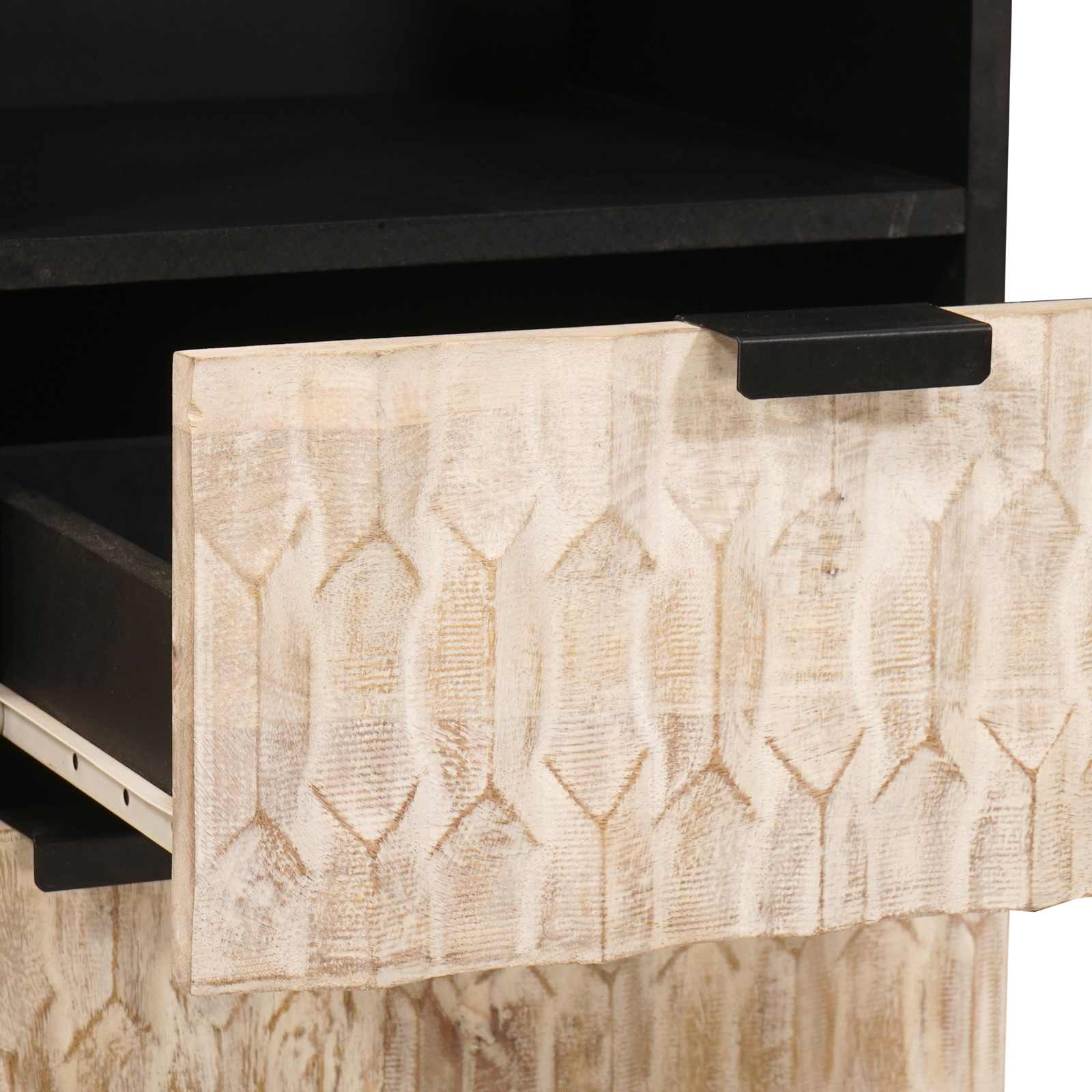 Set da Bagno Finitura Bianco Lavato Legno di mango massello - immagine 8