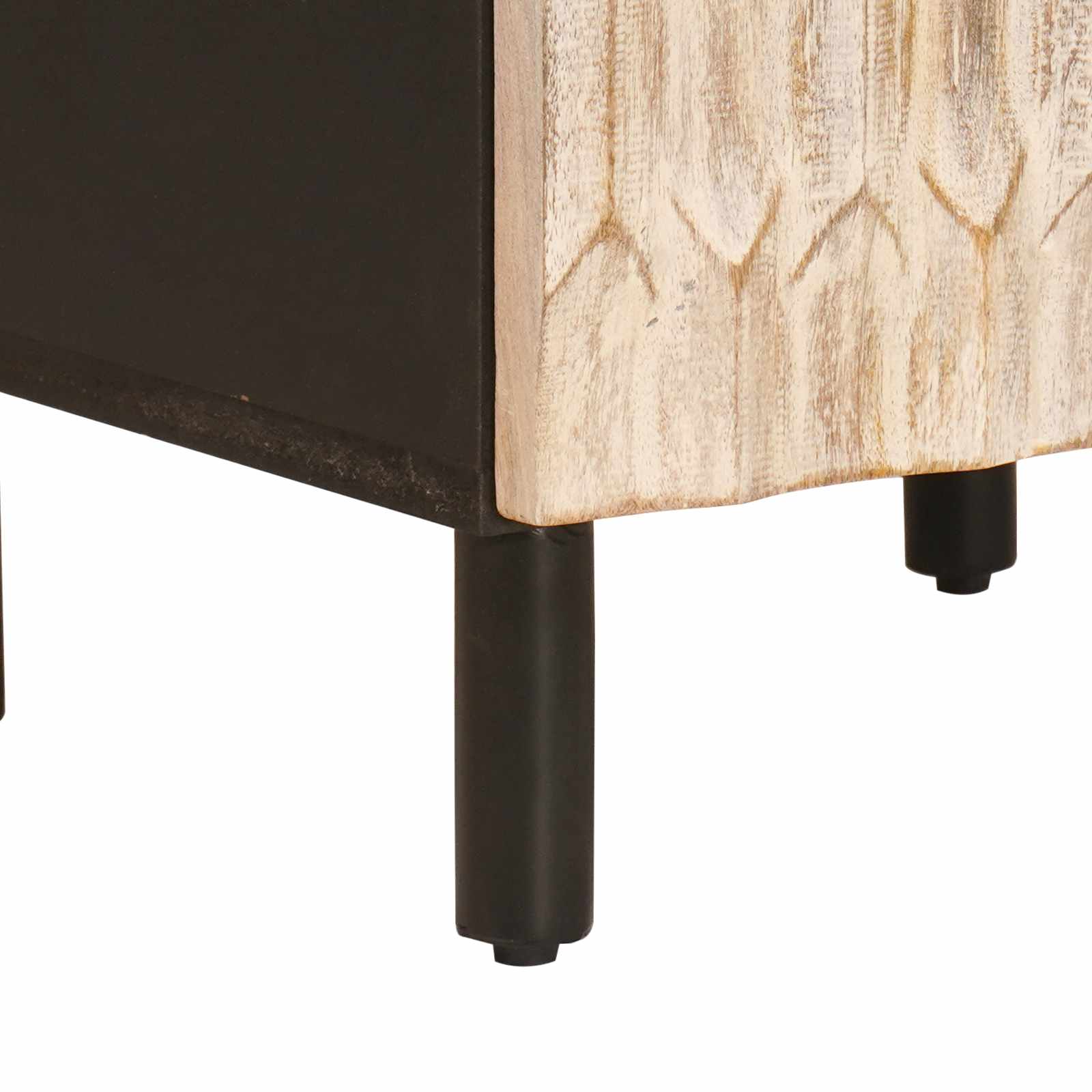 Set da Bagno Finitura Bianco Lavato Legno di mango massello - immagine 9