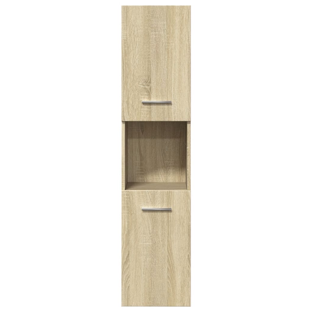 Set Mobili da Bagno 4 pz Rovere Sonoma in Legno Multistrato - immagine 6