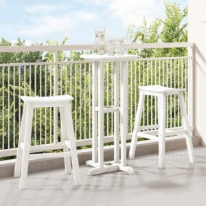 Sgabello da bar 2 pcs Bianco 52 x 43 x 73.5cm HDPE