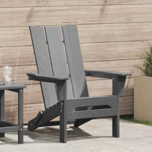 Sedia Adirondack Pieghevole Grigio chiaro 74.5 x 80.5 x 90cm