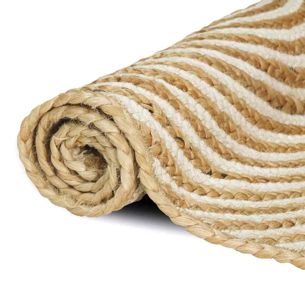 Tappeto Naturale e Bianco 60 x 250 cm Juta - immagine 3
