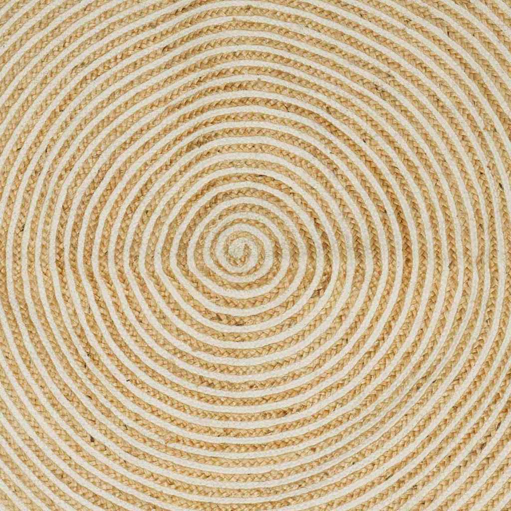 Tappeto Naturale e Bianco 60 x 250 cm Juta - immagine 4