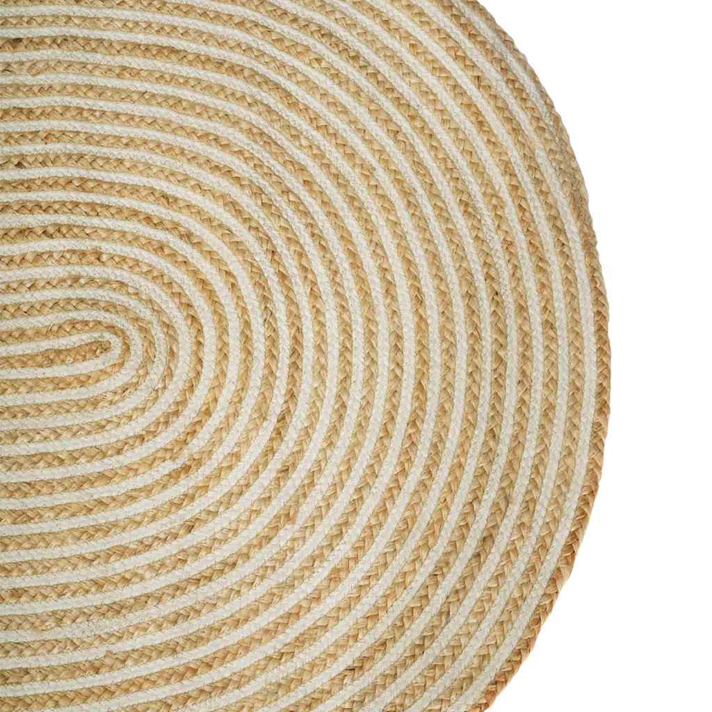 Tappeto Naturale e Bianco 152 x 245 cm Juta - immagine 4