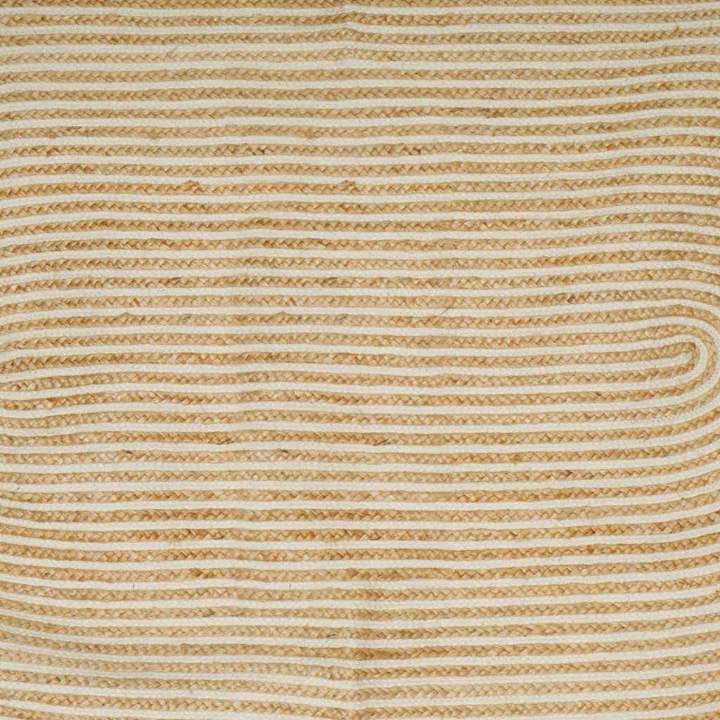 Tappeto Naturale e Bianco 152 x 245 cm Juta - immagine 5