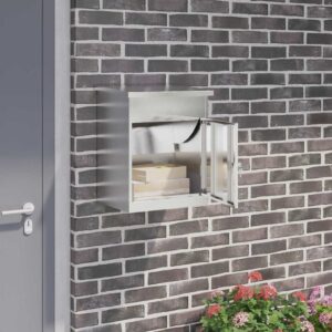 Cassetta per pacchi Nero 47.5 x 38 x 59 cm Acciaio inossidabile