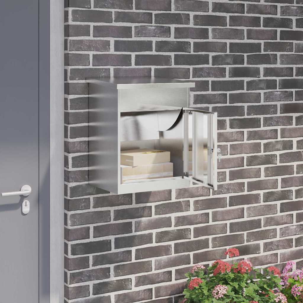 Cassetta per pacchi Nero 47.5 x 38 x 59 cm Acciaio inossidabile