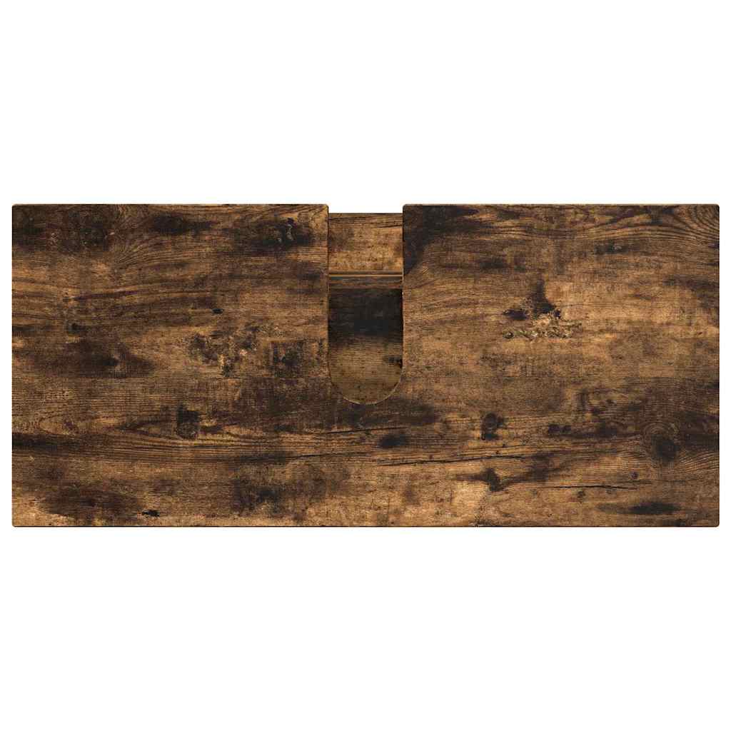 Set di mobili per il bagno con cassetto 4 pcs Rovere fumé - immagine 9