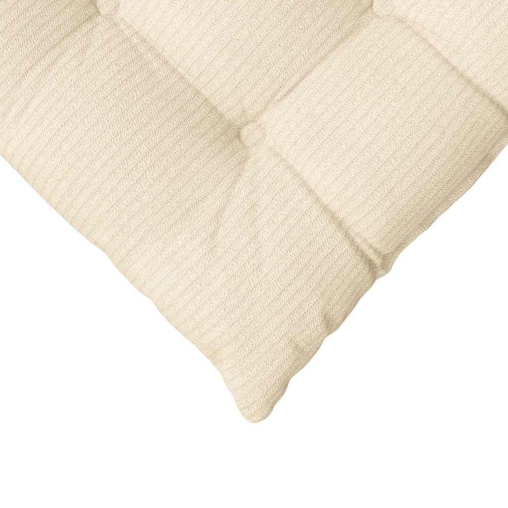 Cuscini per Seduta 4 pcs Crema 40 x 40 x 6 cm Tessuto in Cords - immagine 9