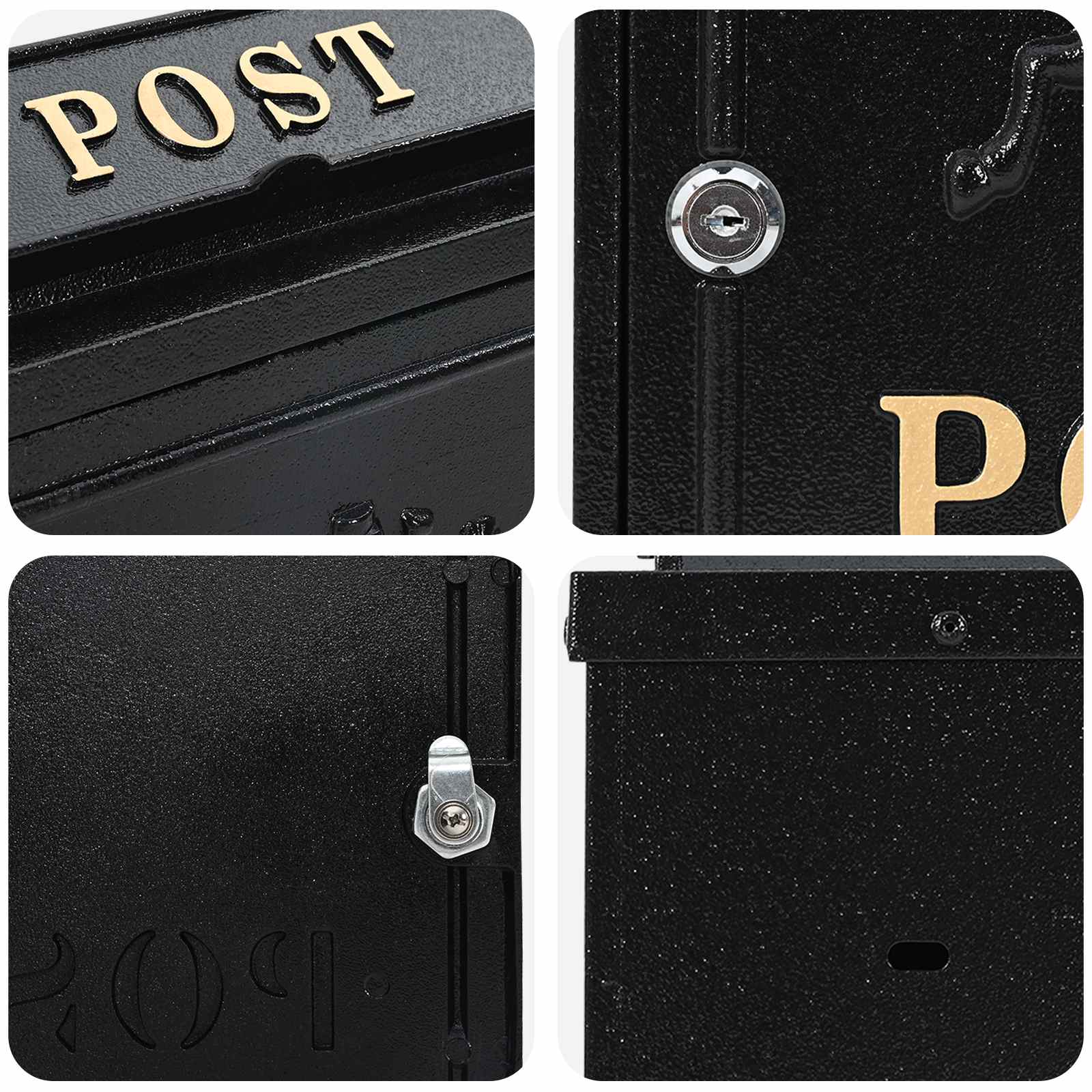 Cassetta Postale da Muro con archiviazione Nero 29 x 13 x 41 cm - immagine 9