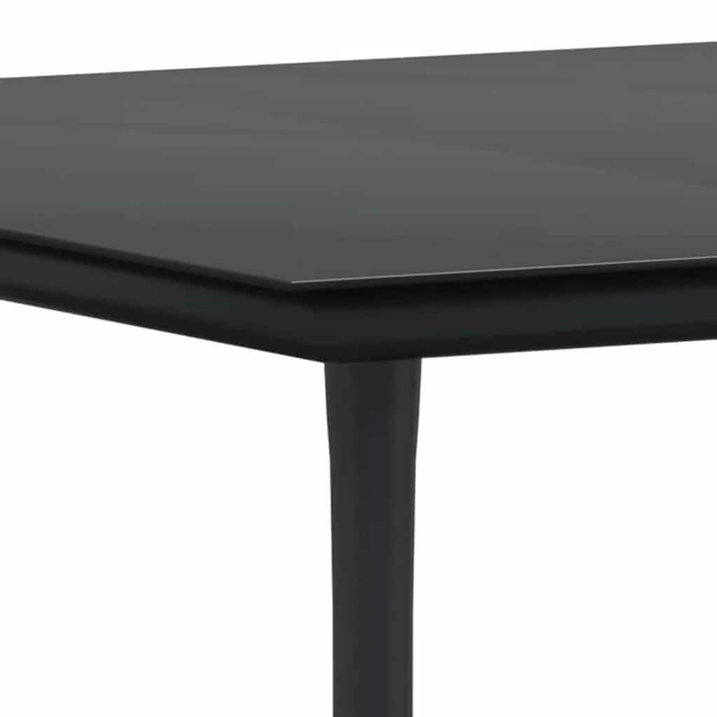 Set da Pranzo per Giardino con cuscino 3 pcs Nero polyrattan - immagine 9